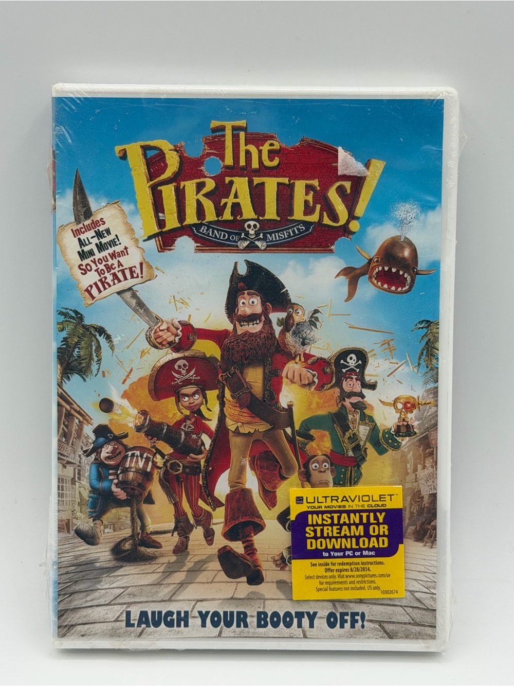 The Pirates! Band of Misfits (DVD, 2012) Widescreen - Hugh Grant & Martin Freema